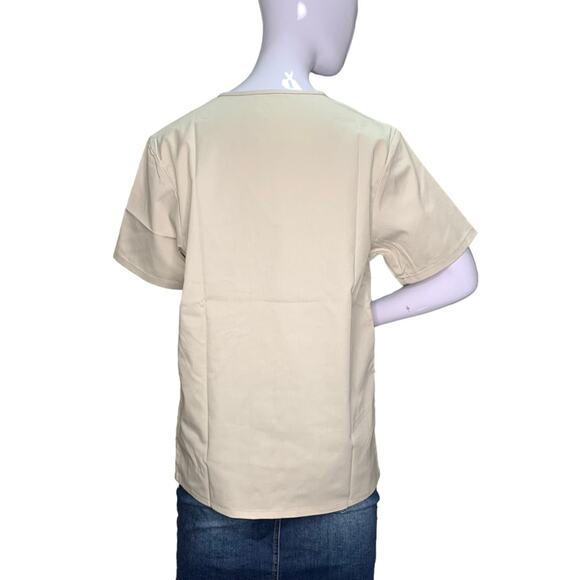 Cherokee NWT Workwear Unisex Tan Size XS One Front Pocket - Picture 3 of 8